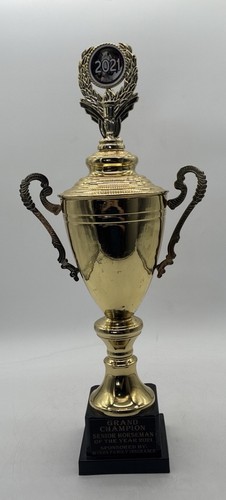 Gold grand champion trophy cup - gold,