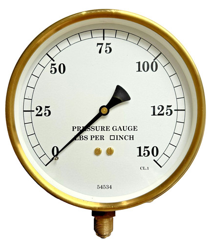 All brass steam pressure - 6",