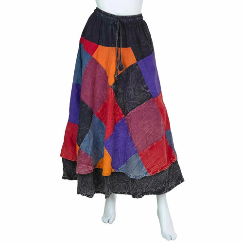 Siesta patchwork maxi - patchwork, skirt