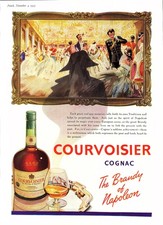 Original 1953 Advert COURVOISIER Cognac 'Brandy of Napoleon' Vintage Print Ad