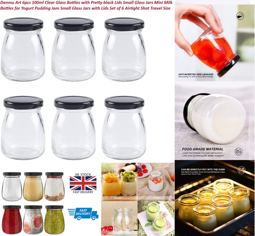 Set small glass jars with - small,