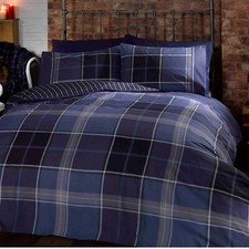 Tartan check duvet set striped - tartan,