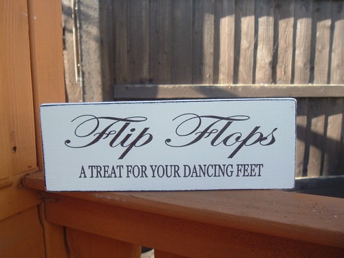 Wedding flip flops - flip, sign