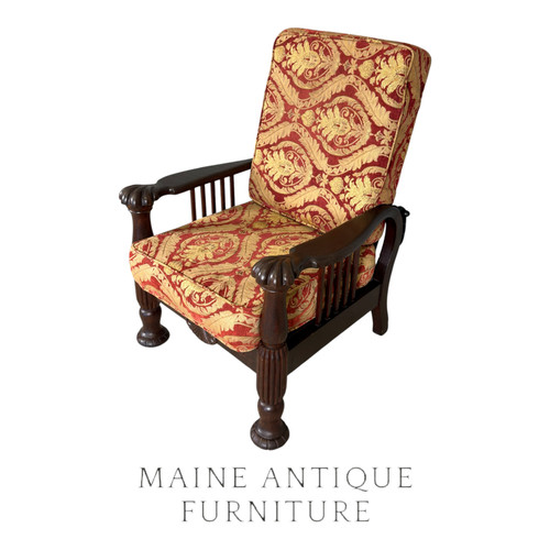 Antique tiger oak morris chair - antique,