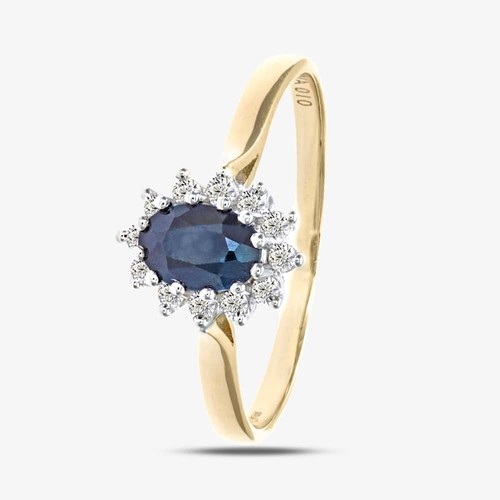 9ct yellow gold sapphire - yellow,