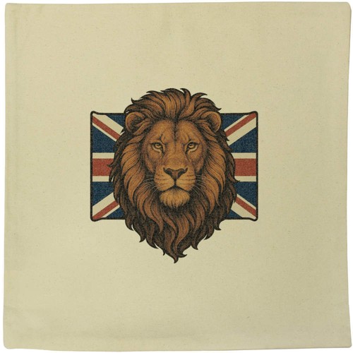 Lion with union jack canvas - 'lion, jack'