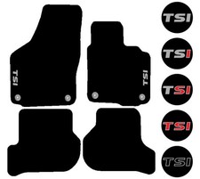 Fits VW Golf Mk6 2008-2012 Black Tailored Car Mats TSI Badge/Motif/Embroidery