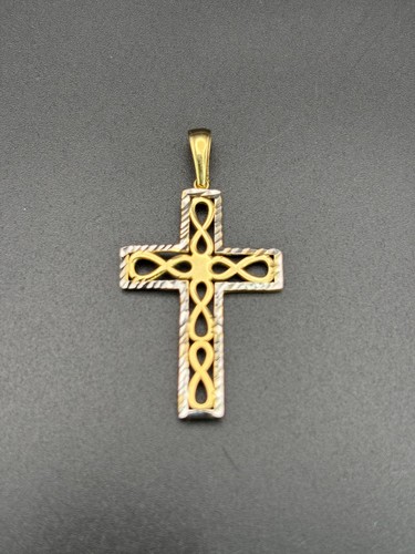 14k solid gold jesus cross - 14k,