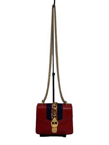 Gucci chain shoulder bag - chain, red