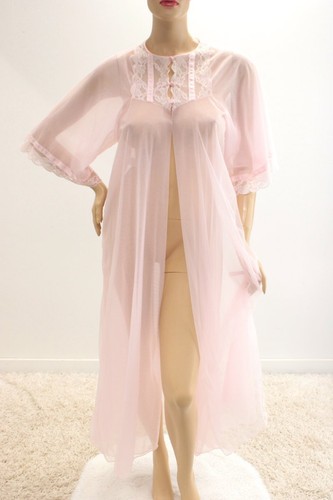 Vintage texsheen long peignoir - vintage,