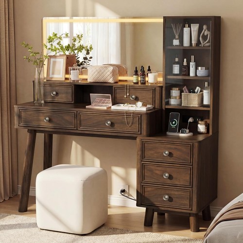 Makeup vanity desk with - with, large