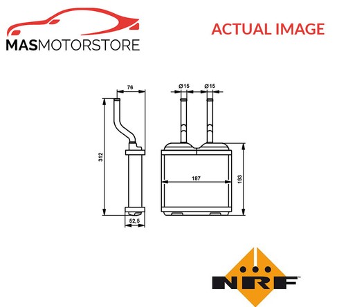 Heater radiator exchanger - exchanger, lhd