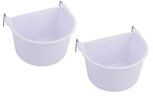2pk large white plastic bird - white,