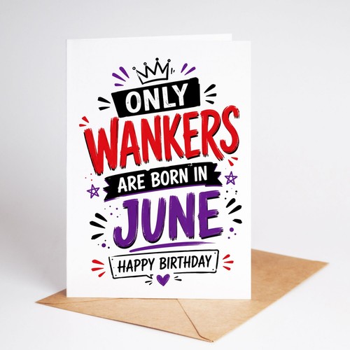 Funny birthday card born - card,