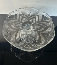 Art Deco Crystal Glass Footed