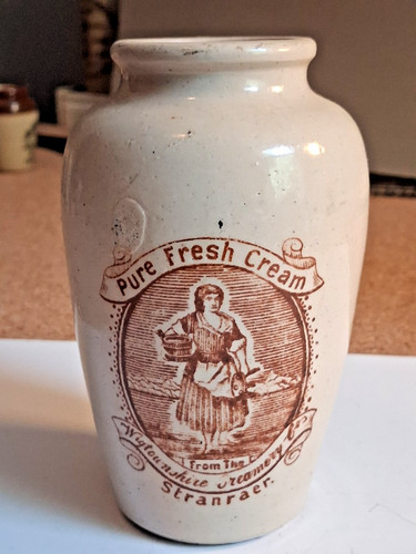 Antique cream pot milkmaid - antique,