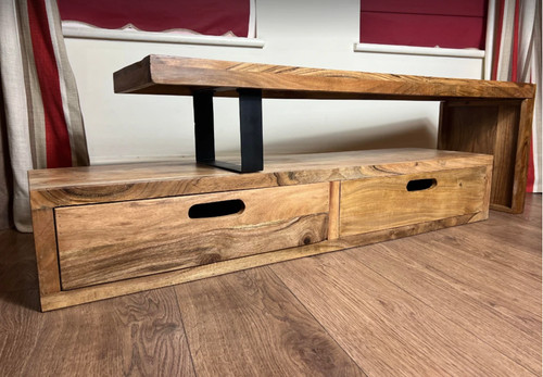 Rustic stand large wooden - large,
