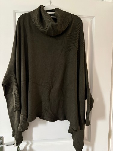Olive batwing cowl - , neck