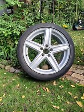 Set of 18" alloy wheels fitted with snow tyres showing the 3 peak symbol.