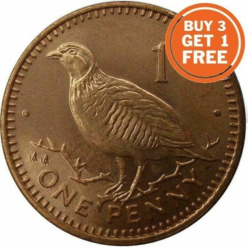 Gibraltar one pence coins - 1p,