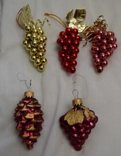 Christmas Baubles Unbreakable Grapes Pine Cone