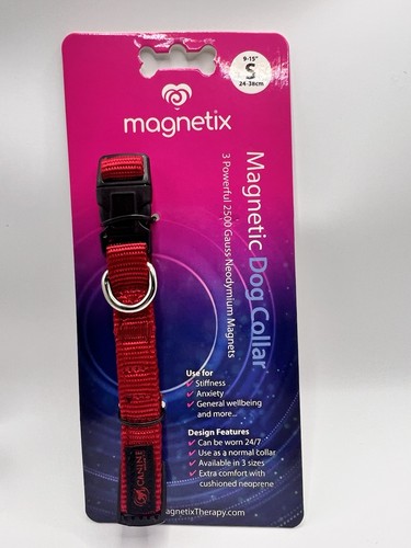 Bright red magnetic dog collar - bright,