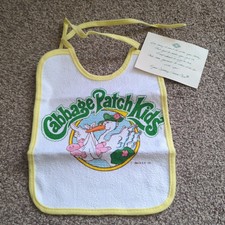 Vintage Bib - “Cabbage Patch Kids” - 1983 - Plastic Backed For Baby Or  Dolls 