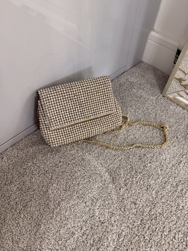 Dune gold diamanté crossbody - diamanté,