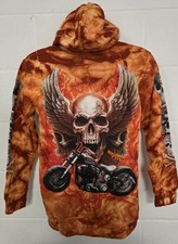 Tie Dye Hoodie Zip Up skull