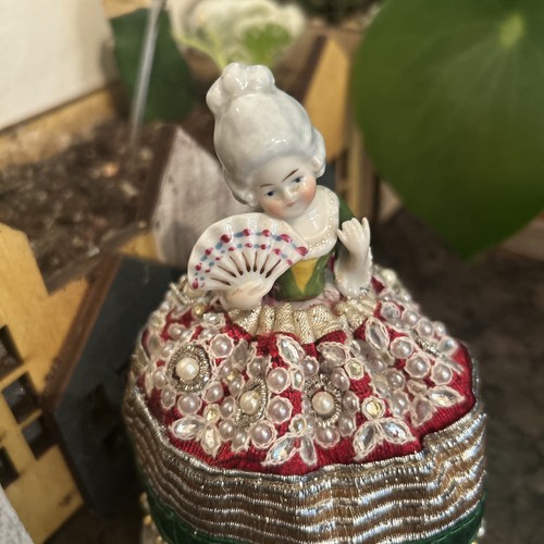 Antique goebel porcelain pin - antique,