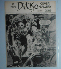 A 50S STEVE DITKO COVER GALLERY  OF 1950S CHARLTON COMICS . 1982 FANZINE .