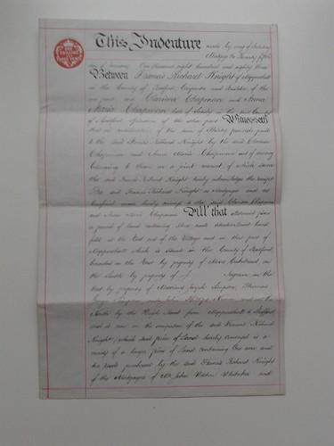 Land indenture 1883 - indenture, historic