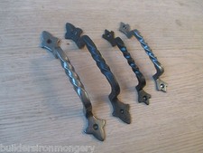CAST IRON OLD GOTHIC TWISTED KITCHEN CABINET DOOR CUPBOARD DRAWER D PULL HANDLES