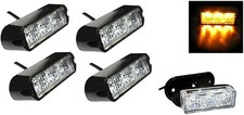 4x Amber 3 LED Car Truck