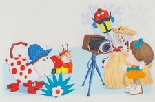 THE MAGIC ROUNDABOUT- CHILDRENS TELEVISION ORIGINAL WATERCOLOUR ILLUSTRATION ART