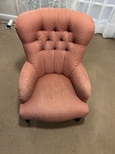 Victorian button back armchair - button-back,