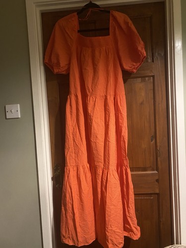 Tesco orange midi dress - tesco,