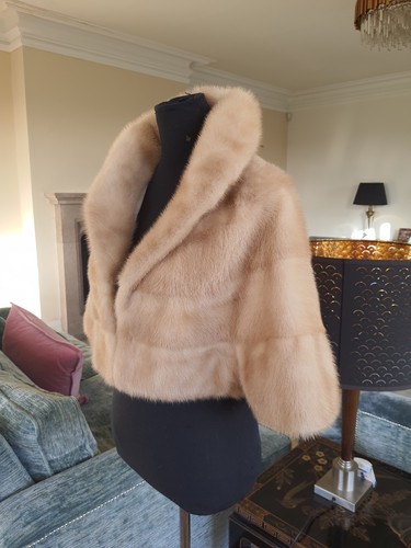 Mink bolero jacket - mink, cape
