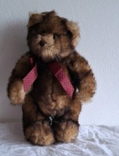 Boyds Collectors Dark Brown Teddy Bear Spencer Bearloom Fully Jointed 10"  plush