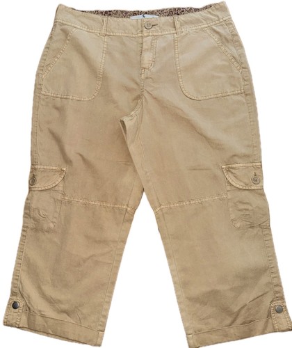 Ladies beige cropped cotton - cropped,
