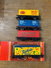 4X OO GAUGE HORNBY CLOSED VANS includes boxed Astro fireworks