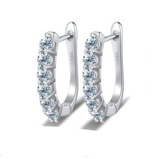 1ct Hoop Earrings White Gold