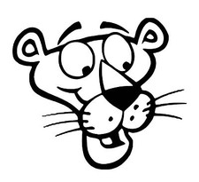 Pink Panther vinyl car Decal /