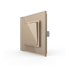 LIVOLO Push Button 2 Speed Rocker Toggle Pulse Switch Gold VL-C7-K2H-13+VL-C7-SR-13 