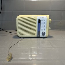 Vintage Retro sony ICF-S70 Shower Mate Radio 1994 Water Resist Working
