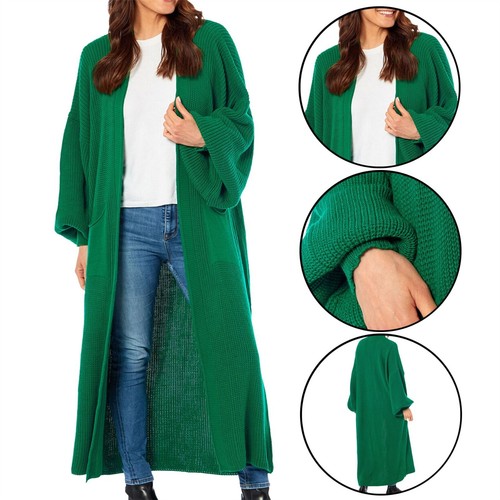 Ladies cardigan long line cosy - line,