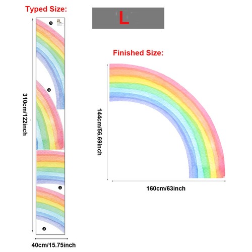 Large rainbow wall - ex-large,