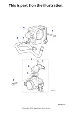Jaguar Genuine Throttle Body Hose Pipe Line Tube Spare Part Fits X-Type AJ89114