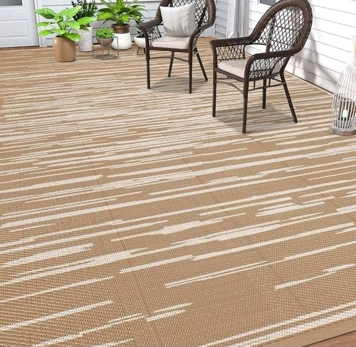 Reversible outdoor striped rug - reversible,