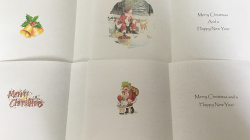 Christmas card inserts 25 - inserts, x